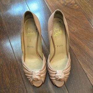 Louboutin leather high heels (sz 37)